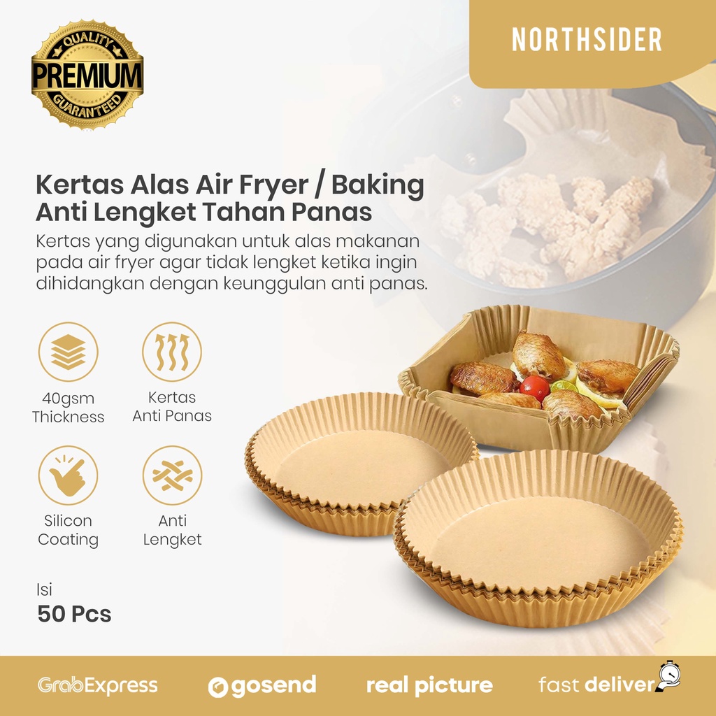 Jual Kertas Alas Air Fryer Pcs Baking Paper Anti Lengket Tahan Panas