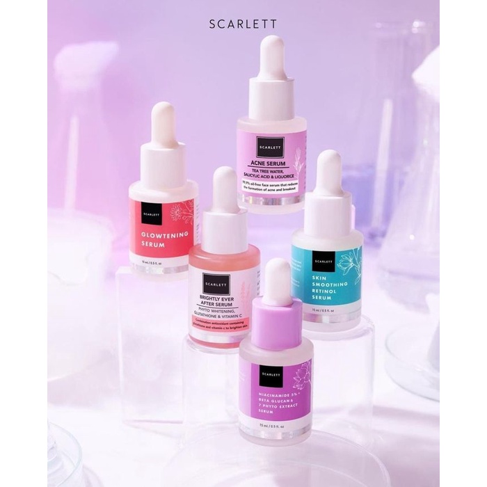 Jual Cloudy Scarlet Whitening Glowtening Serum Acne Brightly Ever