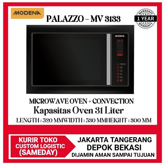 Jual Modena Microwave Oven PALAZZO MV 3133 Grill Convection MV3133