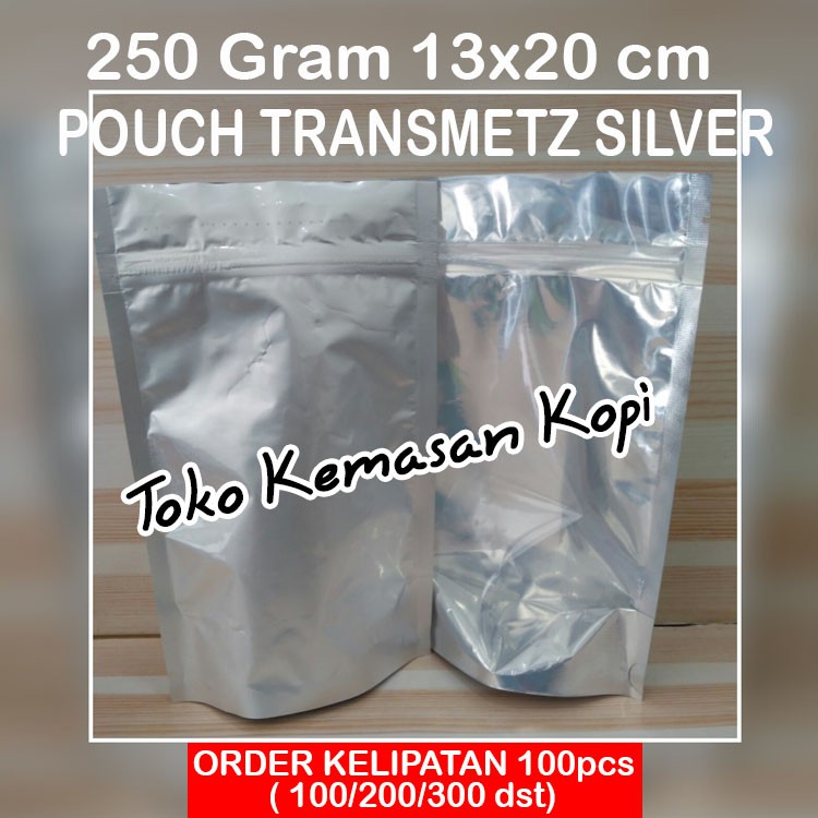 Jual Kemasan Standing Pouch Alumunium Foil Kombinasi Transmetz 250