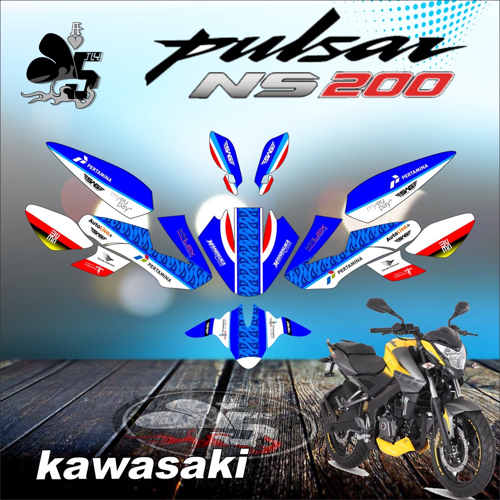 Jual Sticker Decal Kawasaki Pulsar Ns Full Body Mandalika Shopee