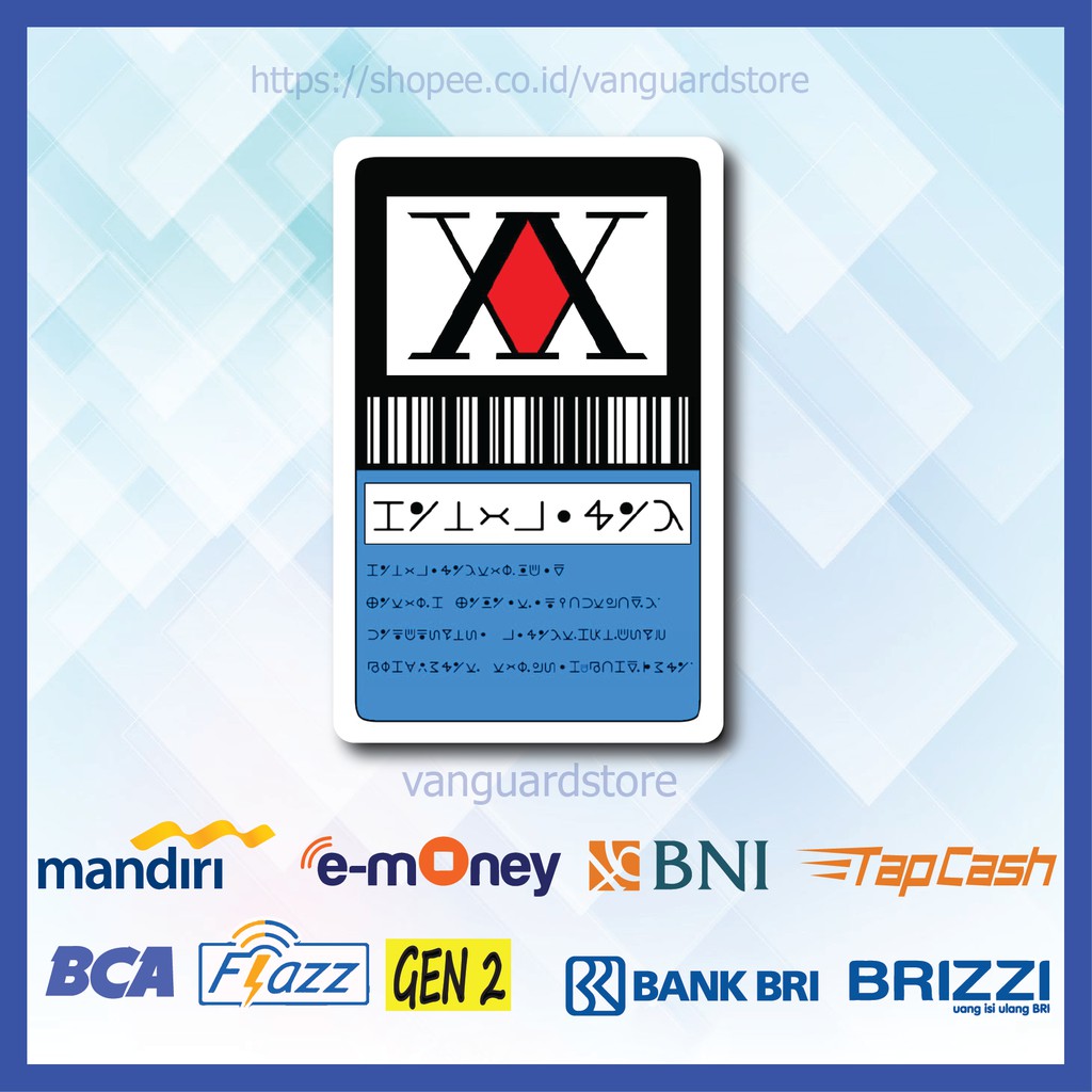 Jual Kartu E Money E Toll Hunter X Hunter Game Emoney Mandiri Flazz