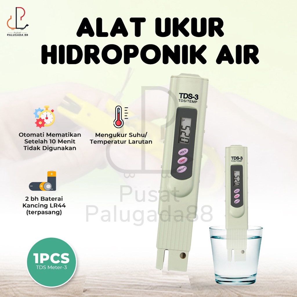 Jual Tds Meter Alat Ukur Hidroponik Air Akuarium Ppm Nutrisi Kolam