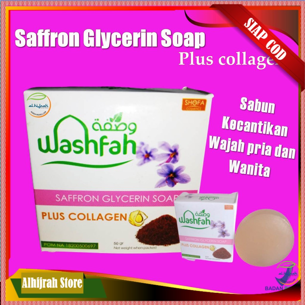 Jual Sabun Saffron Original Bpom Washfah Saffron Glycerin Soap Plus