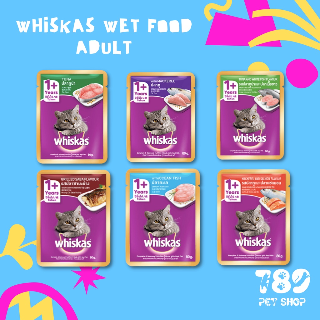 Jual Whiskas Wet Food Pouch Makanan Basah Kucing Dewasa Sachet 85gr