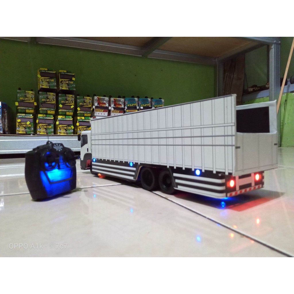 Jual Miniatur Truk Hino Full Lampu LED Tronton RC Shopee Indonesia