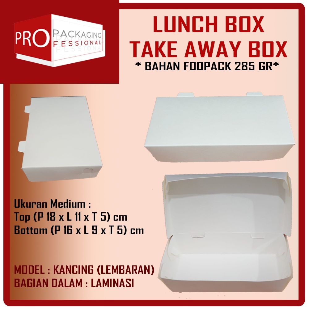 Jual LUNCH BOX TAKEAWAY BOX DUS NASI DUS TAKEAWAY KOTAK MAKAN