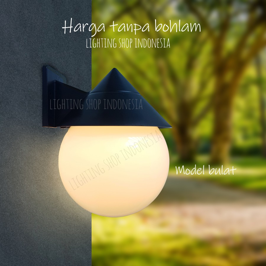 Jual Lampu Dinding Taman Minimalis Waterproof Acrylic Model Bola Bulat