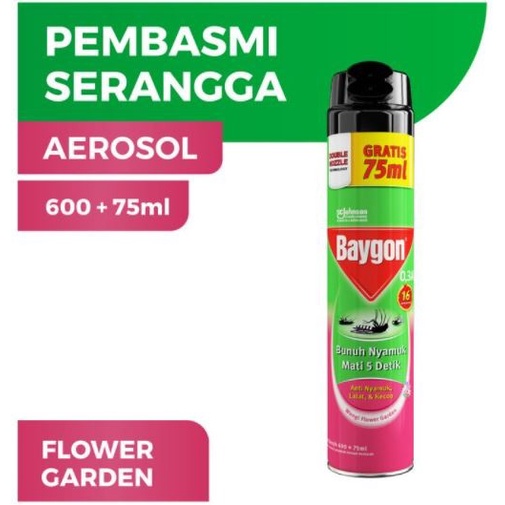 Jual Baygon Semprot Obat Anti Lalat Nyamuk Dan Kecoa 600ml Shopee