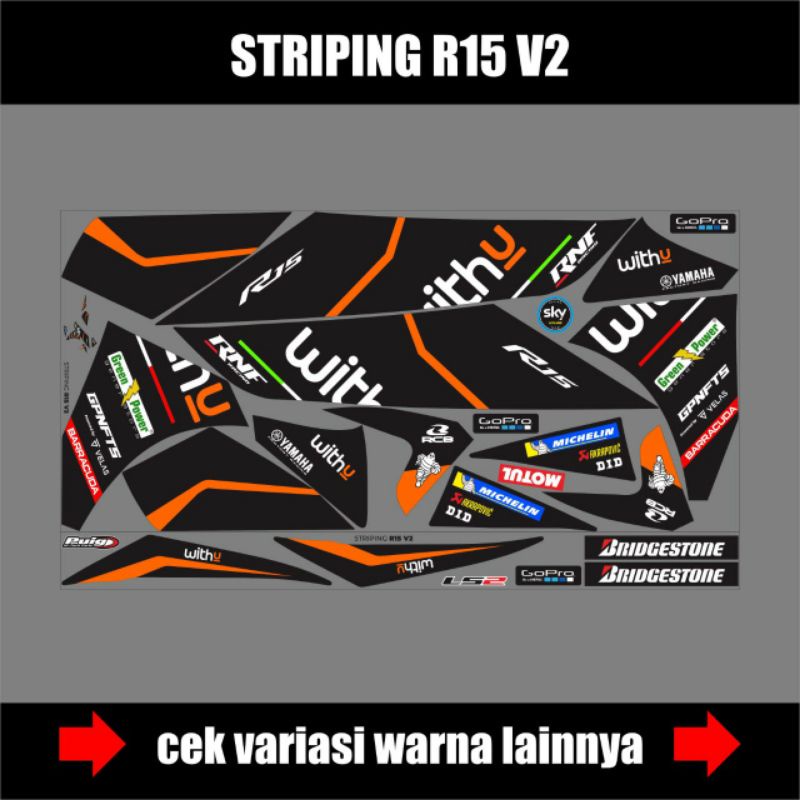 Jual Decal Striping Motor R V Decal Stiker Yamaha Yzf R V