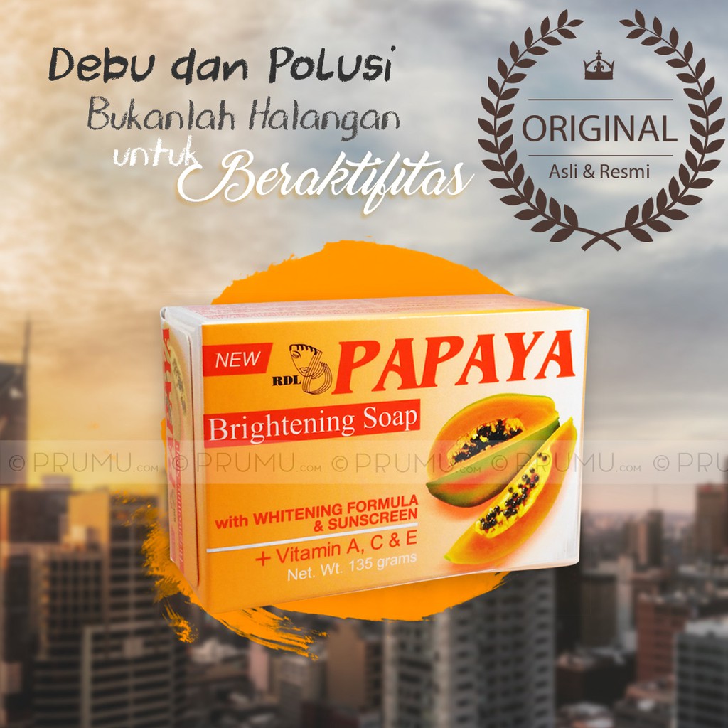 Jual ASLI RESMI Sabun RDL Papaya 135 Gram Sabun Pepaya Papaya