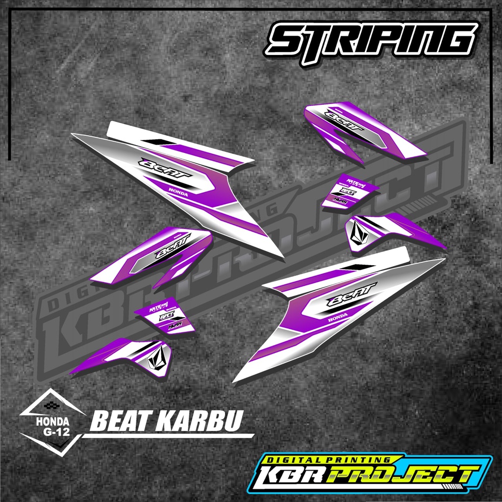 Jual Cod Stiker Beat Karbu Striping Beat Karbu Motor Honda Motor