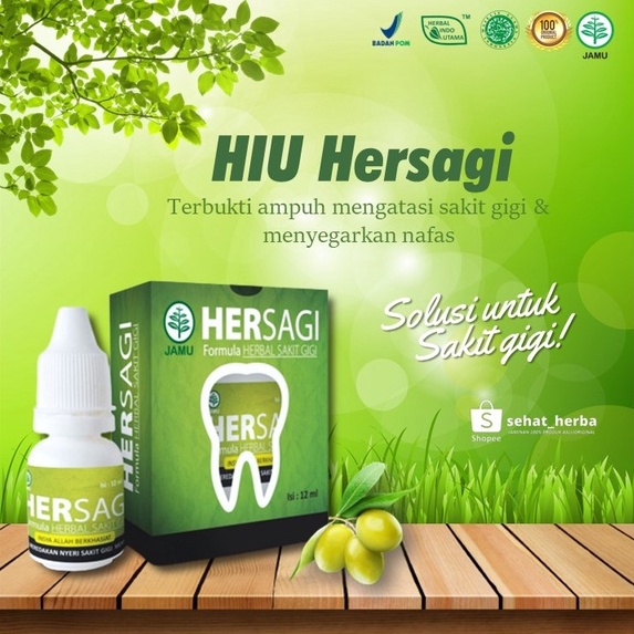 Jual Obat Herbal Sakit Gigi 100 Asli Original HIU Hersagi 100 Bahan