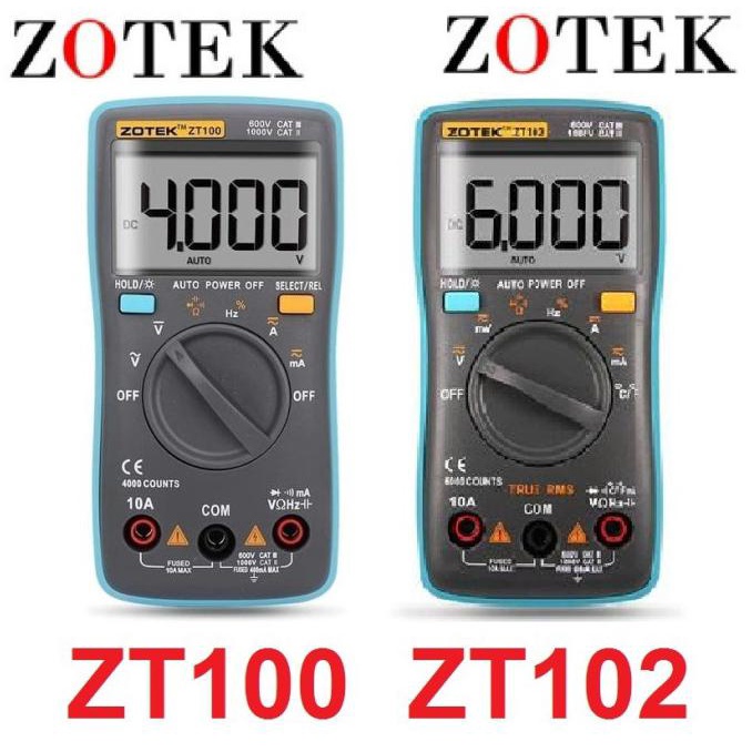 Jual Avometer Digital Zotek ZT100 ZT102 Multitester Original