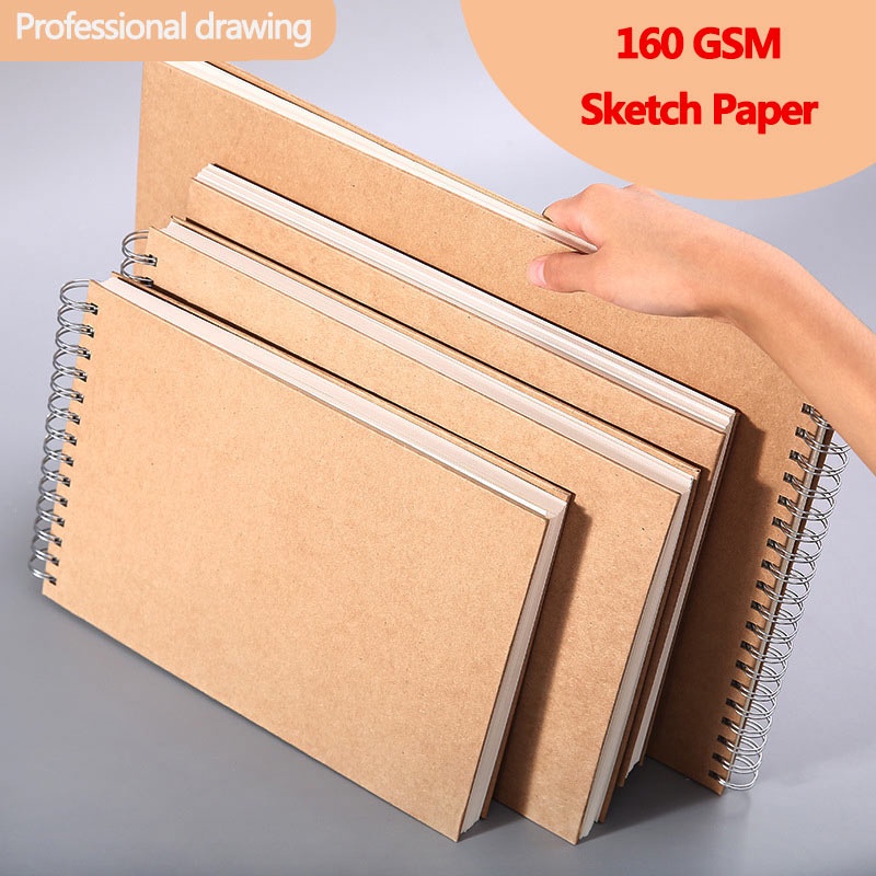 Jual A K A K Kraft Paper Sketchbook Spiral Art Notebook Blank