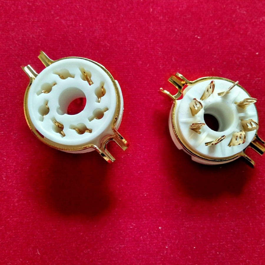 Jual Ceramic Tube Socket Octal Pin Type C Gold Pin Chassis Mount