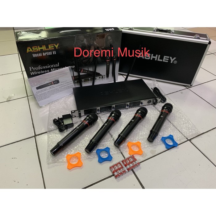 Jual Mic Wireless Ashley Vocal Artist Anten Pegang Original