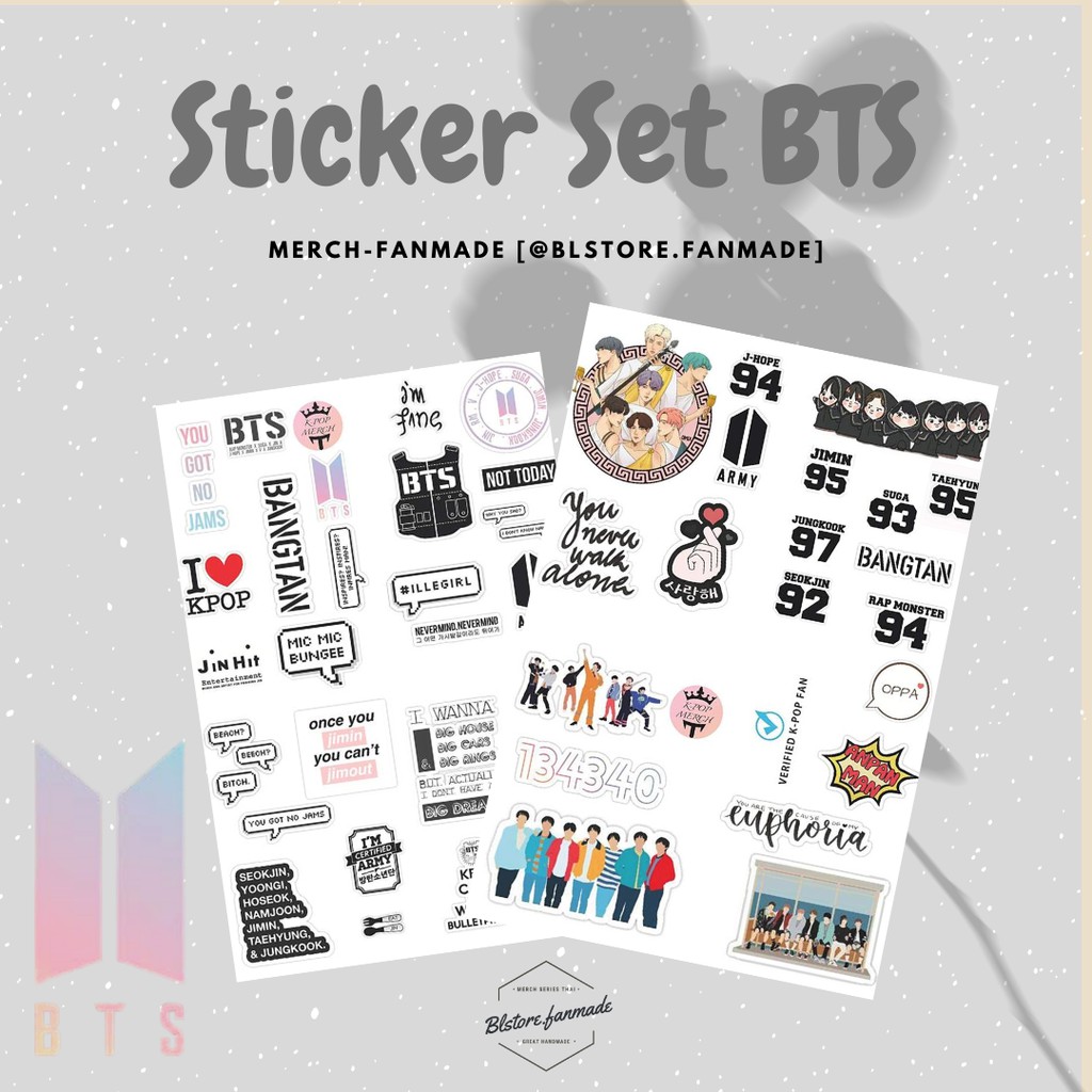 Jual Sticker Set Item BTS Ver 3 Tumblr Aesthetic Sticker Jungkook Jin