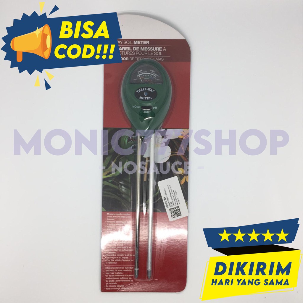 Jual Soil Meter 3 In 1 Soil Moisture Tester PH Moisture Light PH