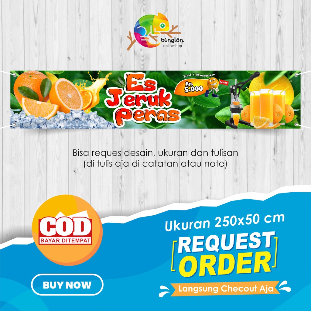 Jual Spanduk Banner Es Jeruk Peras Murah Keren Shopee Indonesia