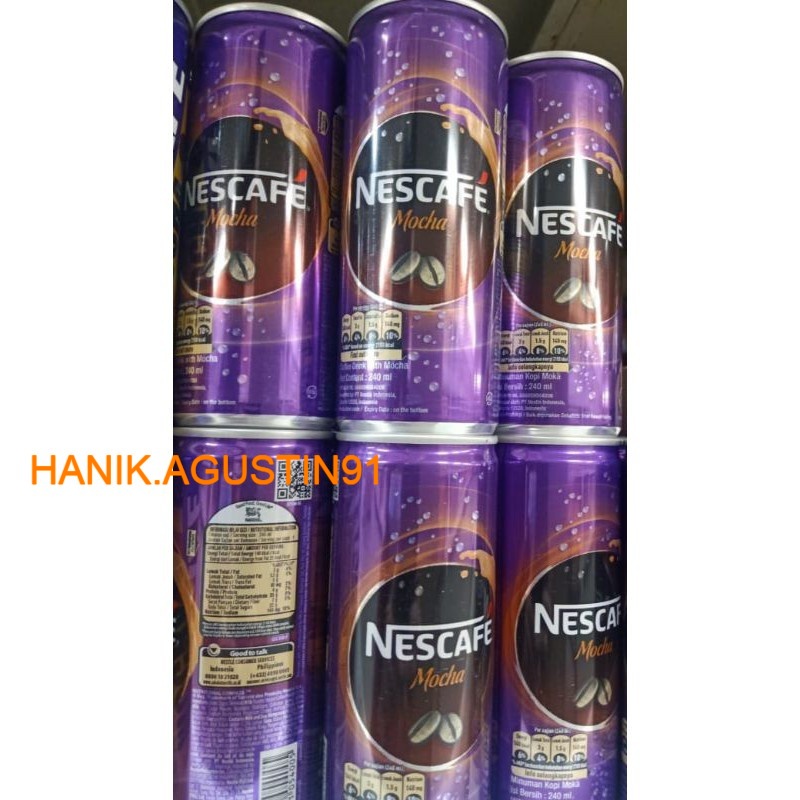 Jual NESCAFE Minuman Kopi Susu Mocha 240 Ml Kaleng Shopee Indonesia