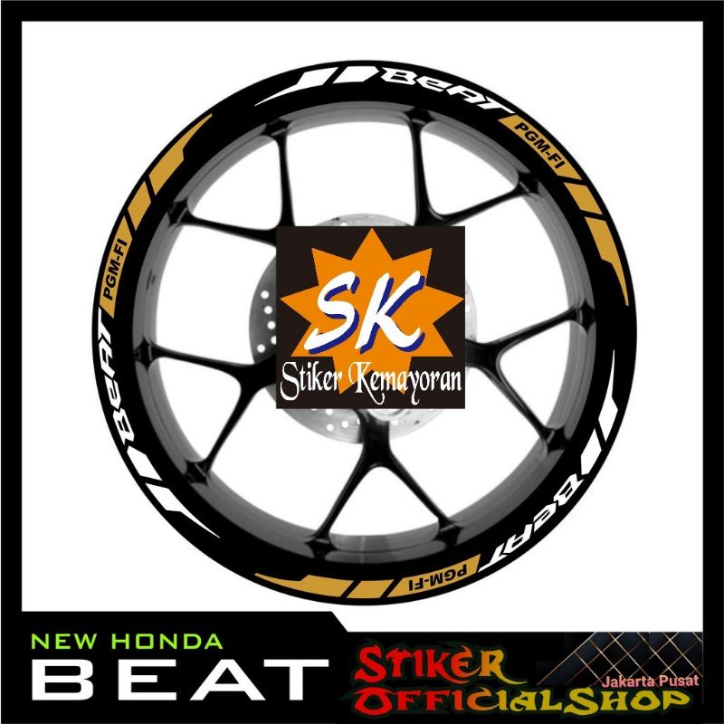 Jual Stiker Velg List Pelek Cutting Stiker Velg Honda Beat Pgm Fi