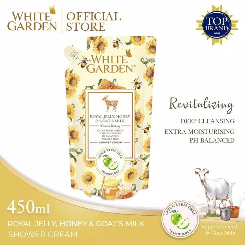 Jual White Garden Shower Cream Goat S Milk Royal Jelly Honey Refill