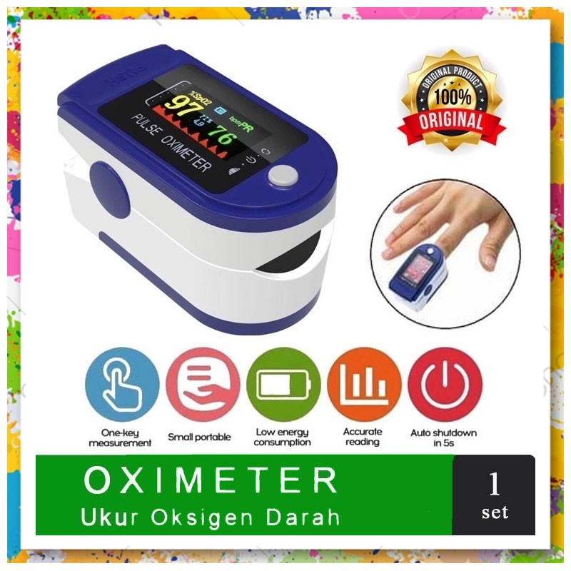 Jual Finger Pulse Oximeter Alat Cek Kadar Oksigen Dalam Darah Layar