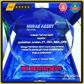 Jual Kerajinan Tangan Plakat Akrilik Contoh Menggunakan Kristal