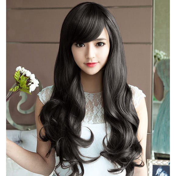 Jual Tebal Wig Dewasa Rambut Panjang Full Lace Bergelombang Wig