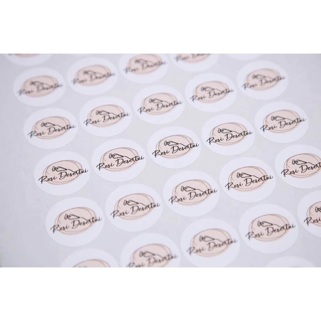 Jual Cetak Stiker Vinyl Transparant Label Makanan Print Sticker Custom