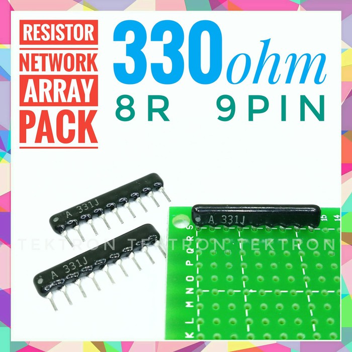 Jual Resistor 330ohm 8R 9Pin R Network Array Pack SIP 330 Ohm Shopee