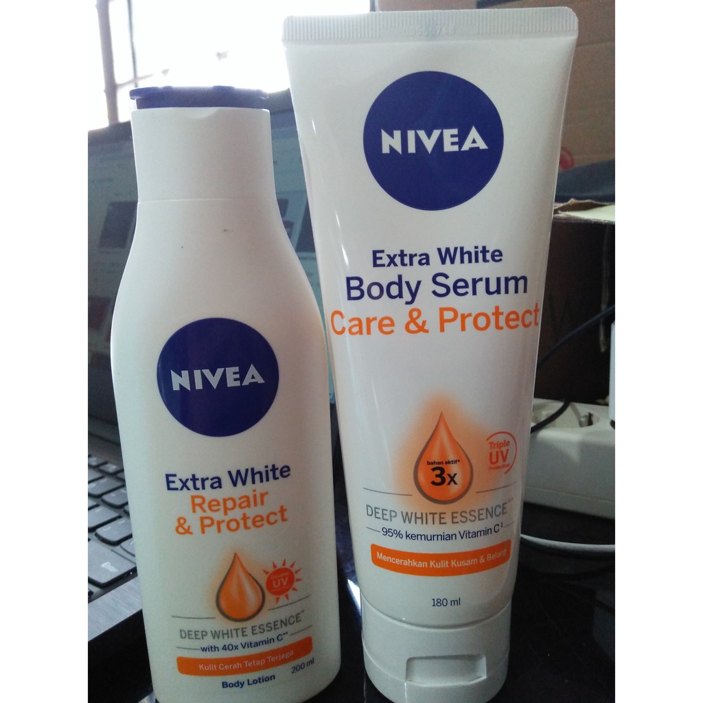 Jual Nivea Care Protect Paket Serum And Body Lotion Shopee Indonesia