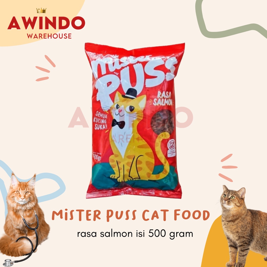 Jual MISTER PUSS 500gr Makanan Kucing Mister Puss Rasa Salmon