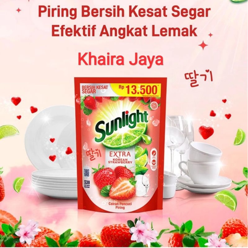 Jual Sabun Cuci Piring Sunlight Korean Strawberry 560 ML Shopee Indonesia