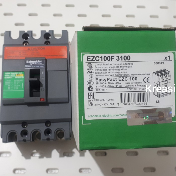 Jual MCCB SCHNEIDER EZC 100F 3P 100A 10KA EZC100F3100 Shopee Indonesia