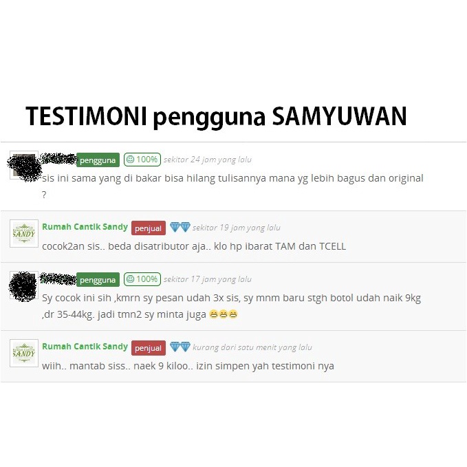 Jual Badan Berat Penambah Samyuwan Samyunwan Sam Yun Wan Wisdom