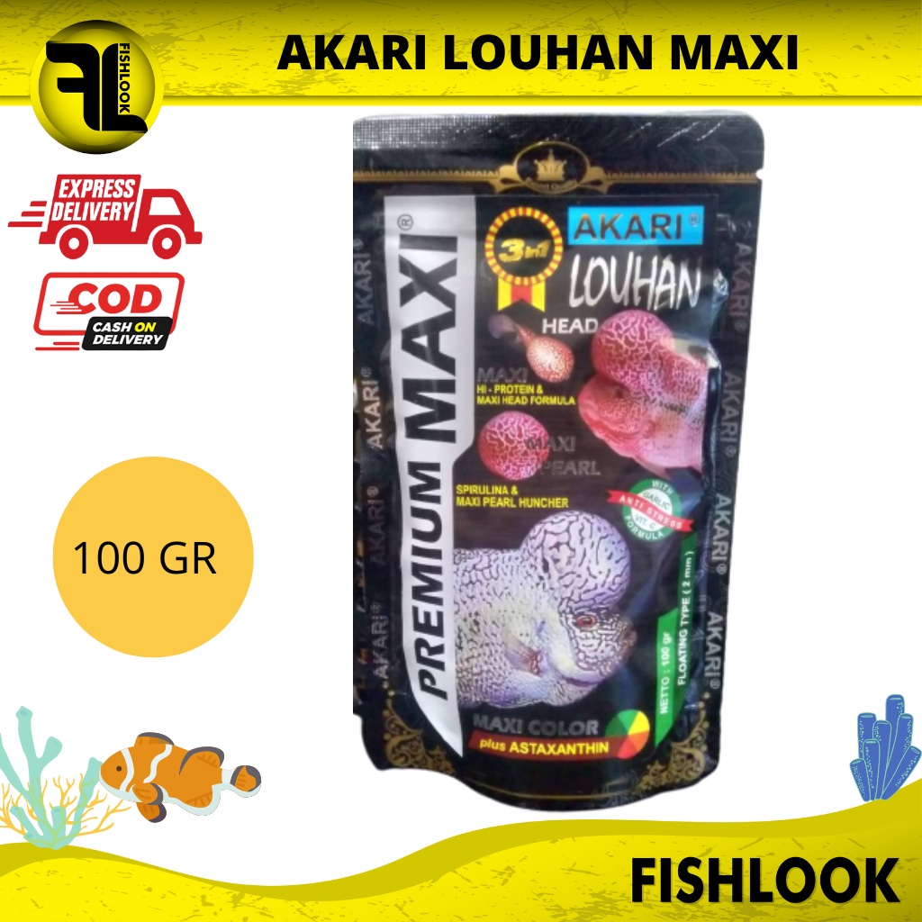 Jual Akari Premium Maxi Louhan Makanan Pakan Ikan Gram Shopee