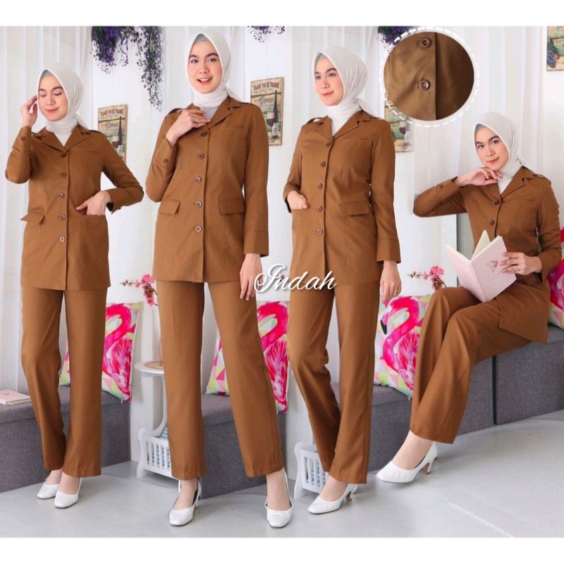 Jual Blazer Pns Asn Seragam Pns Pemda Baju Dinas Setelan Jas Pdh Wanita