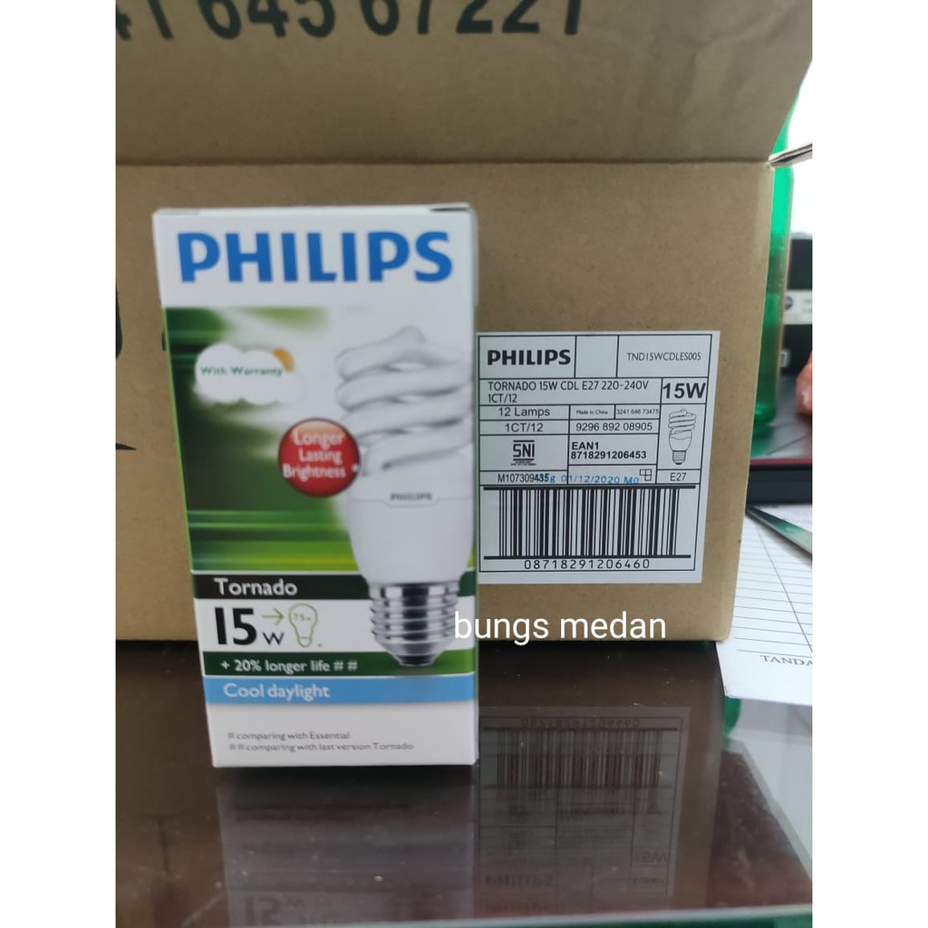 Jual Lampu Spiral Tornado Philips W Watt W Watt Putih Cdl