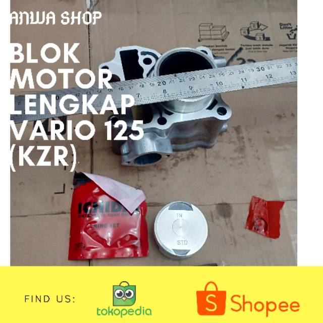 Jual BLOK FULL SET MOTOR CYLINDER ASSY MOTOR VARIO 125 KZR FULLSET