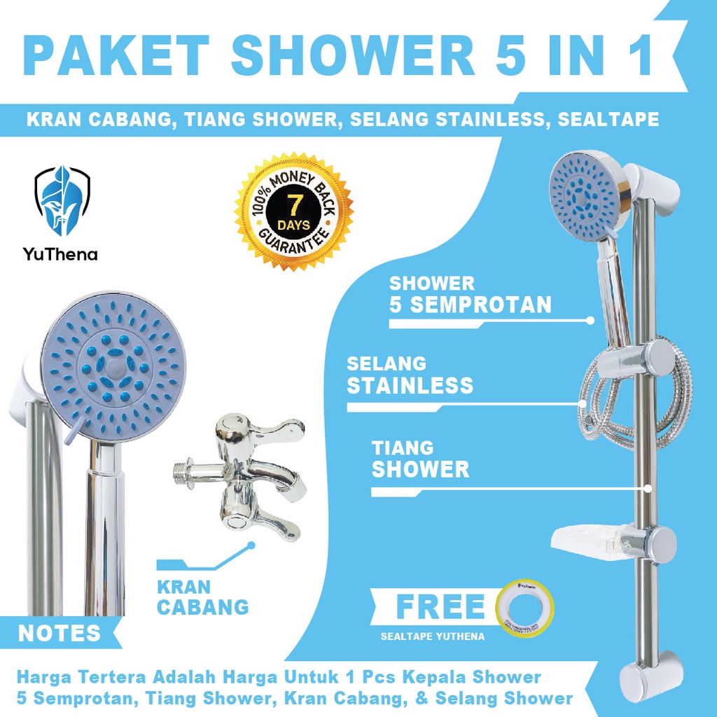 Jual YuThena Hot Promo Hand Shower Tiang Standing Kamar Mandi Set