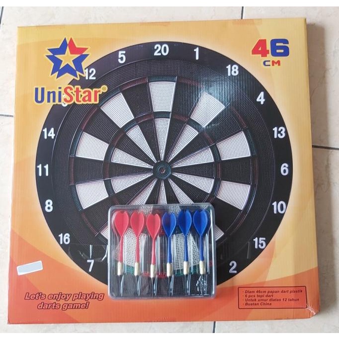 Jual Papan Dart Game Board Merek Unistar Ukuran Cm Dan Buah Panah