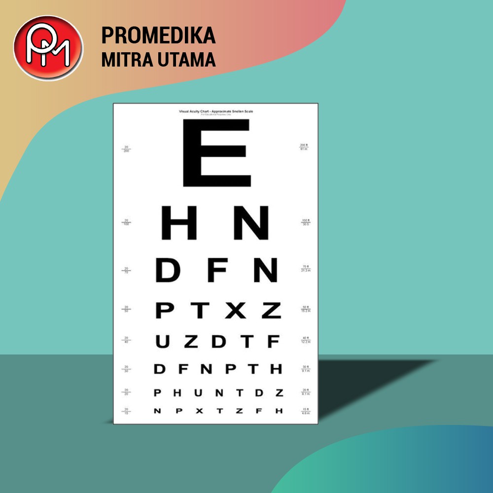 Jual Alat Tes Mata Rabun Jauh Rabun Dekat Snellen Chart Shopee