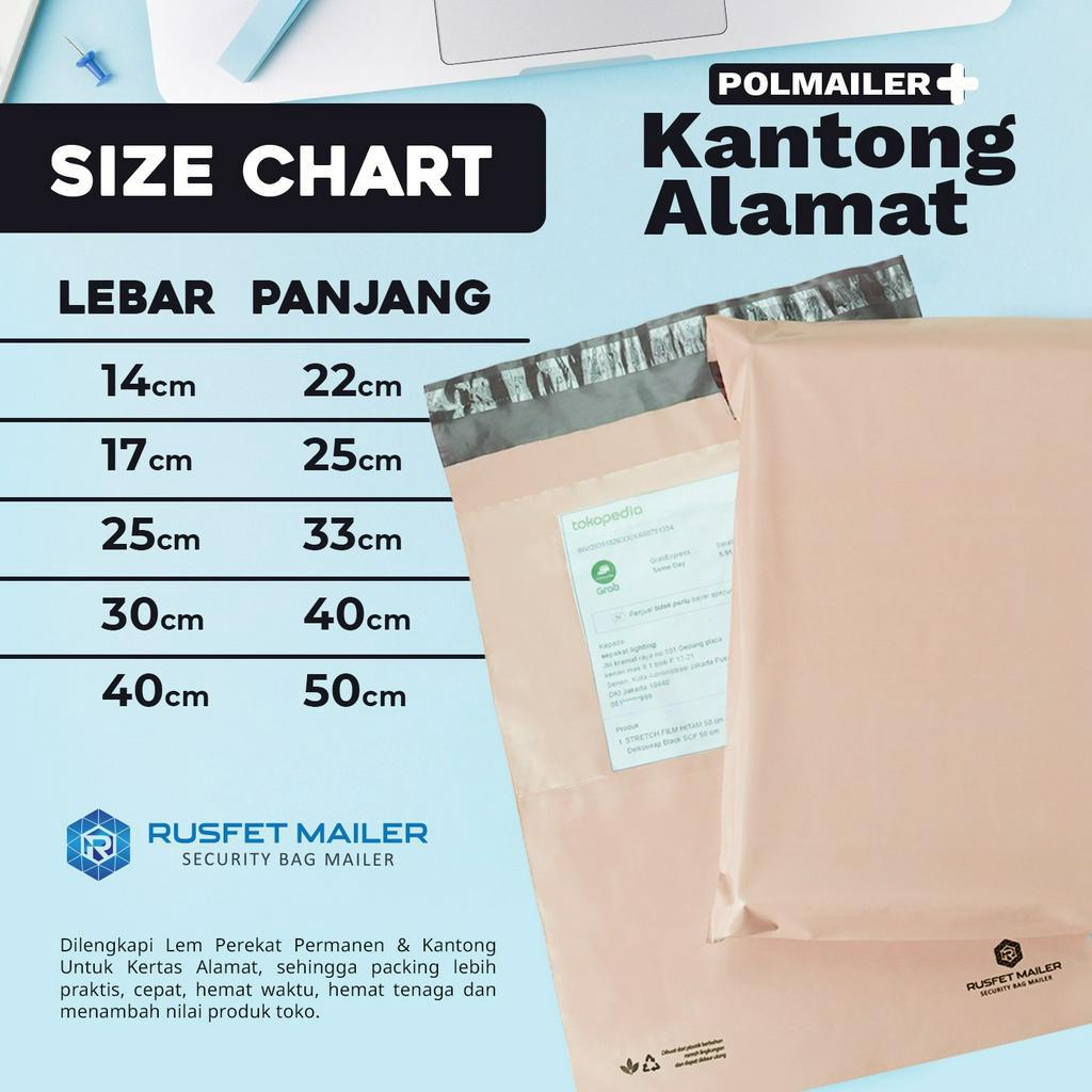 Jual Amplop Plastik Polymailer Nude Pink Ukuran Ada Kantong Alamat