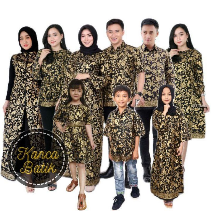 Jual Promo Batik Couple Keluarga Sarimbit Sania Ruffle Batik Ori Ndoro