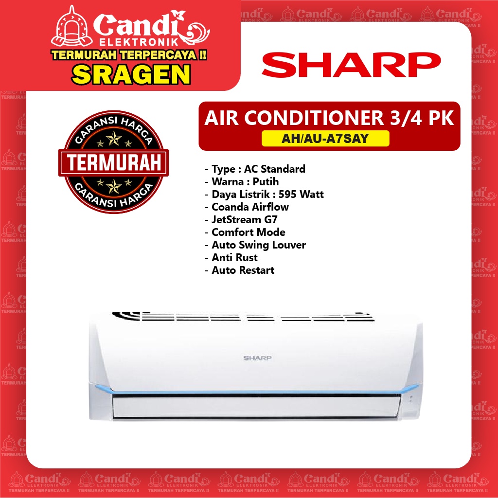 Jual SHARPAc 3 4 Pk Standard AH AU A7SAY Shopee Indonesia