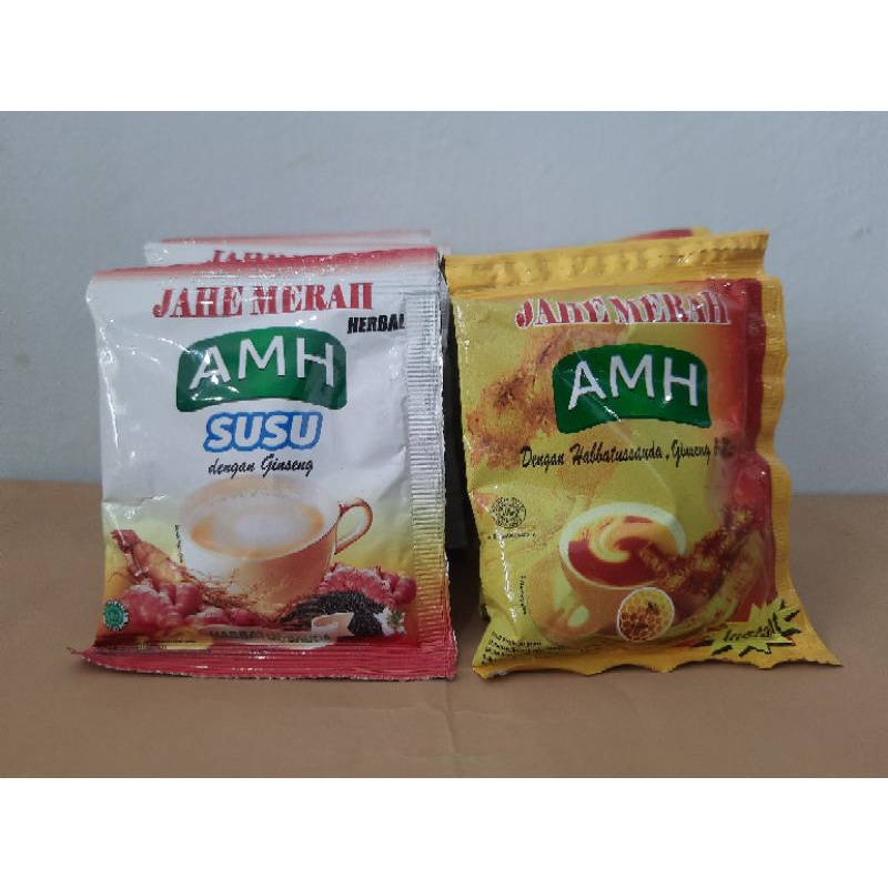 Jual Minuman Sachet Jahe Merah AMH Herbal Susu Dengan Ginseng