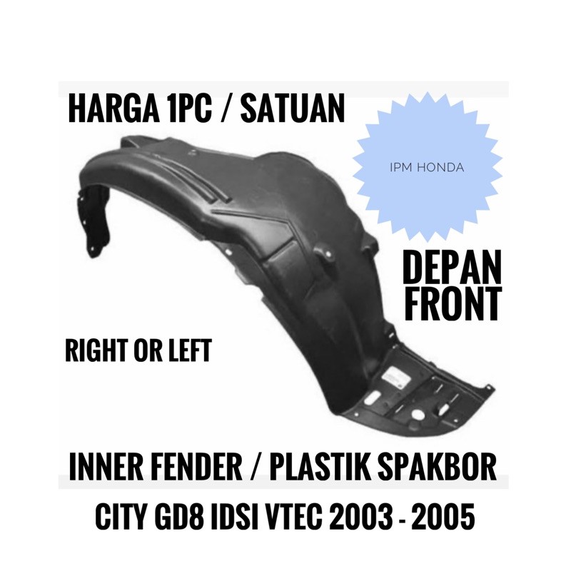 Jual SEL T00 Inner Liner Linner Fender Plastik Spakbor Depan Kanan