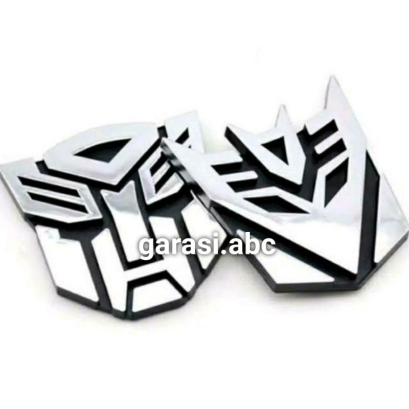 Jual Stiker Emblem Badge Transformers Autobot Decepticon Timbul D